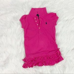 Ralph Lauren size 2Y pink ruffled bottom w/ collar